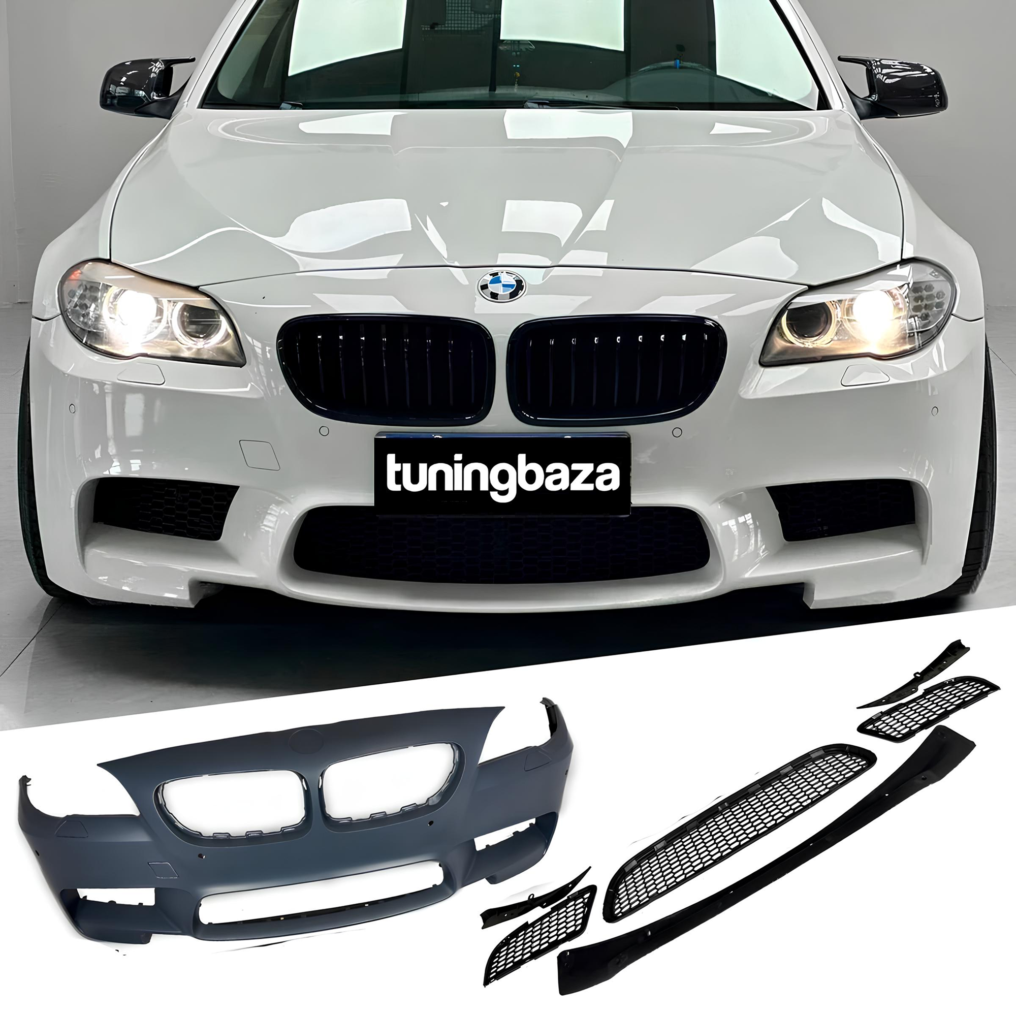 Zderzak Przedni BMW F10 (2010-2017) – M5 Look z PDC i SRA, bez Świateł Przeciwmgielnych - obrazek 2