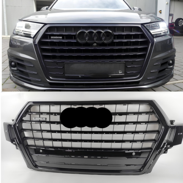 Atrapa Grill S-Line AUDI Q7 4M (2015–2020) | Czarny Połysk | 1:1 zamiennik