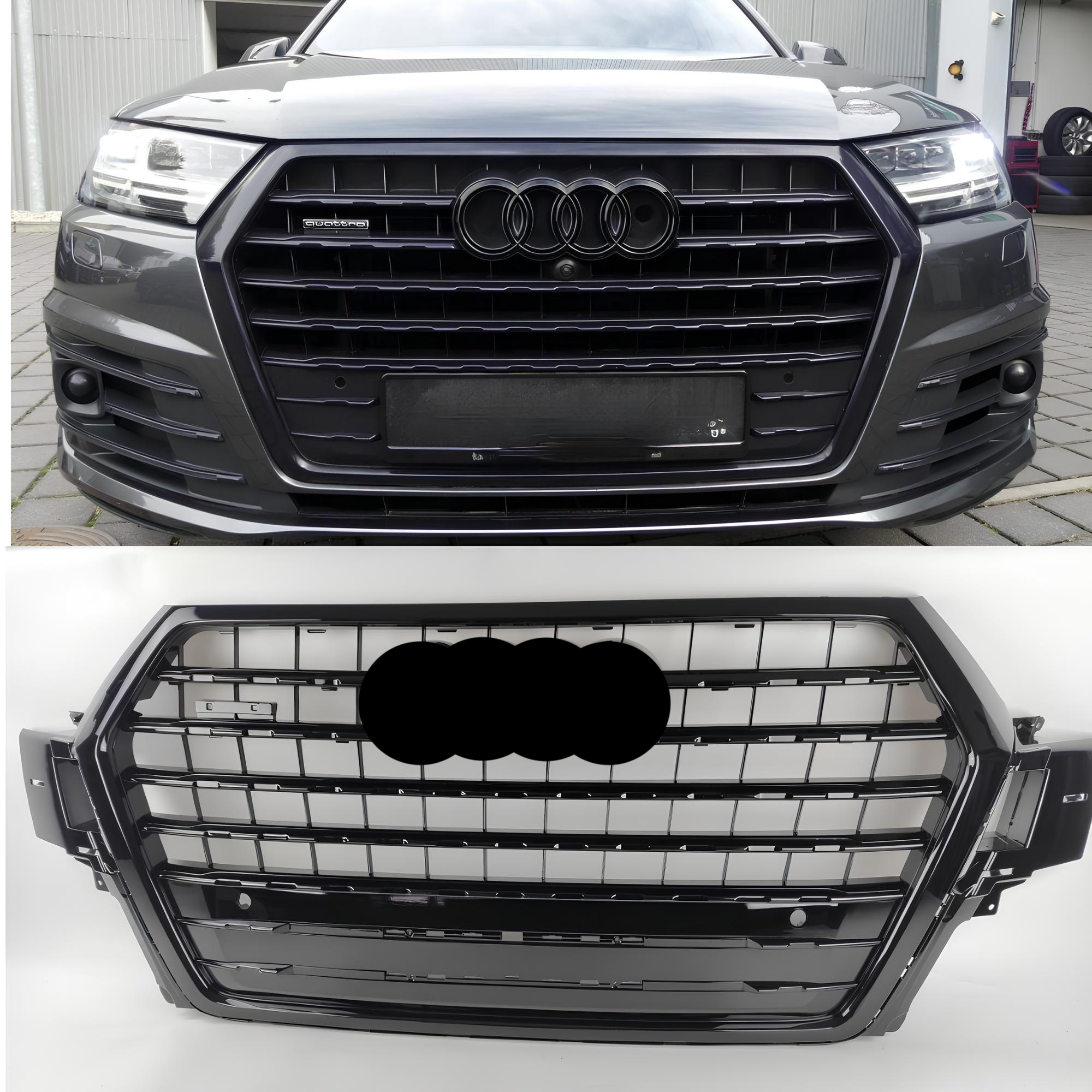 Atrapa Grill S-Line AUDI Q7 4M (2015–2020) | Czarny Połysk | 1:1 zamiennik - obrazek 1