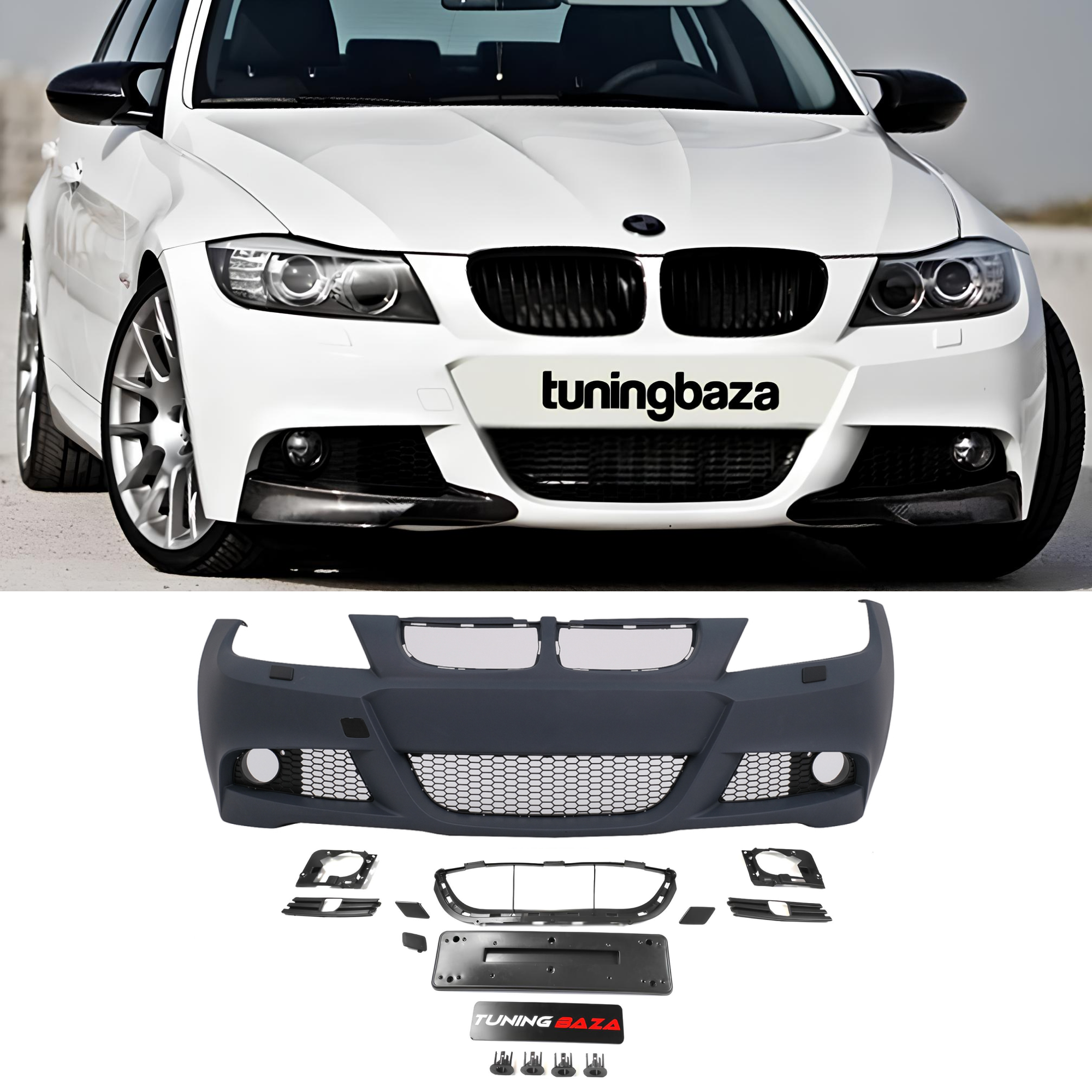 Zderzak Przedni BMW E90 M-Pakiet (2005–2008, z SRA, opcjonalnie PDC) - obrazek 1