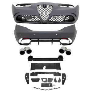 BODY KIT ALFA ROMEO GIULIA 952 Q4 QUADRIFOGLIO – ZDERZAK PRZÓD + TYŁ + GRILL + KOŃCÓWKI WYDECHU