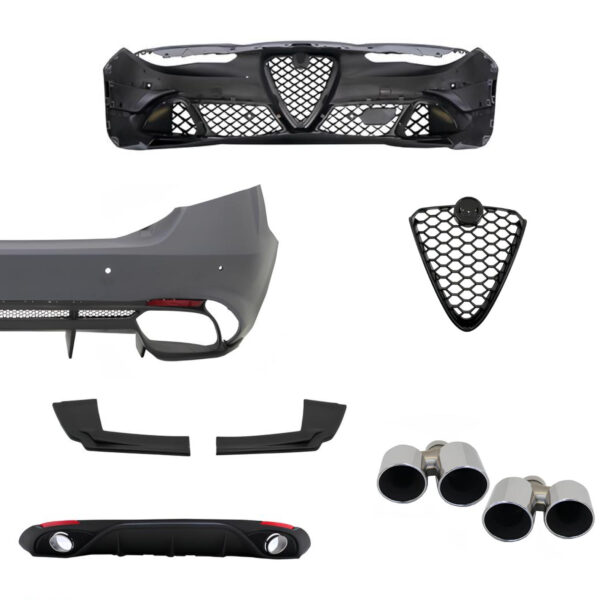 BODY KIT ALFA ROMEO GIULIA 952 Q4 QUADRIFOGLIO – ZDERZAK PRZÓD + TYŁ + GRILL + KOŃCÓWKI WYDECHU - obrazek 3
