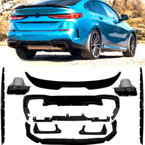 Aerokit (Zestaw dokładek) BMW F44 M-Performance Style Czarny Połysk z Końcówkami Wydechu (2019–2023)