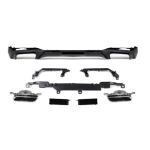 Dyfuzor Tylny BMW F44 M235i Style Czarny Połysk z Końcówkami Wydechu Srebrnymi - obrazek 2