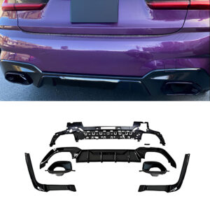 Dyfuzor Tylny BMW G20 / G21 M340i Style z Końcówkami Czarny Połysk (PRZEDLIFT)