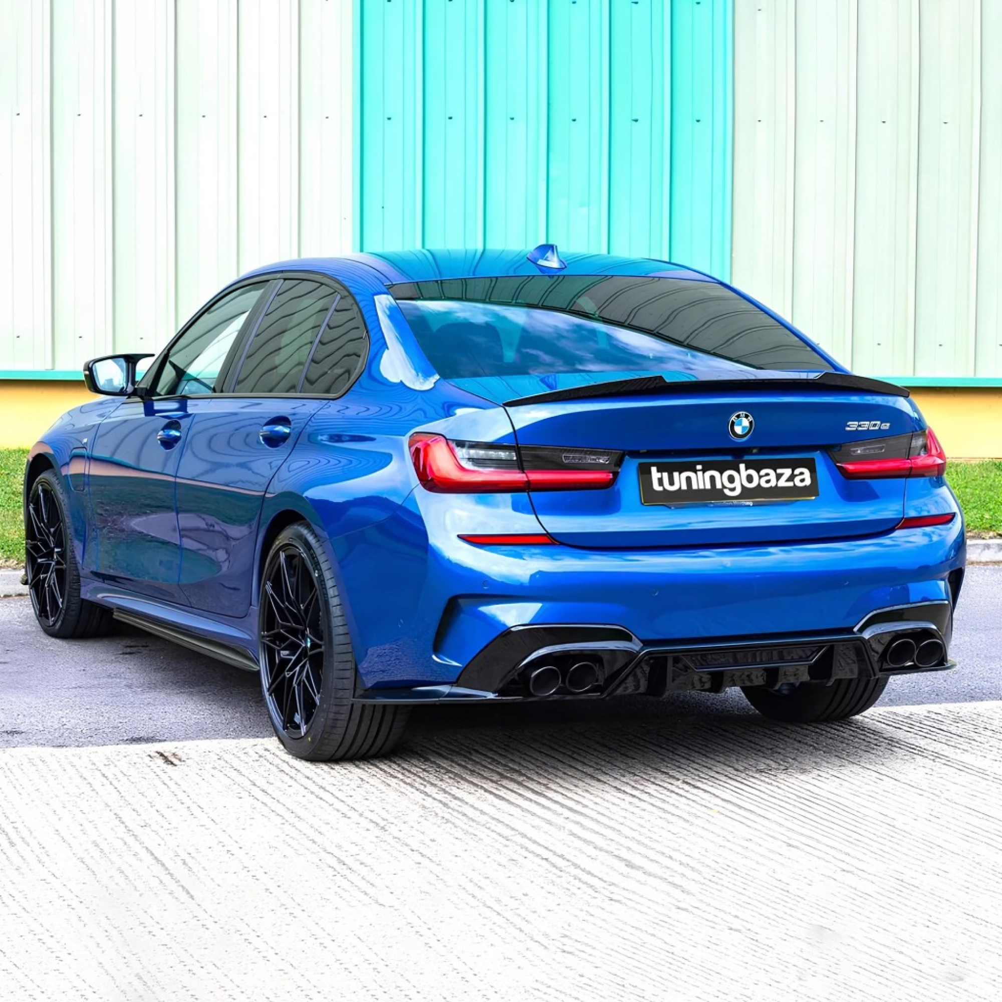 Dyfuzor Tylny BMW G20 / G21 M340i Style z Końcówkami Czarny Połysk PRE-LCI (2018-2020) - obrazek 6