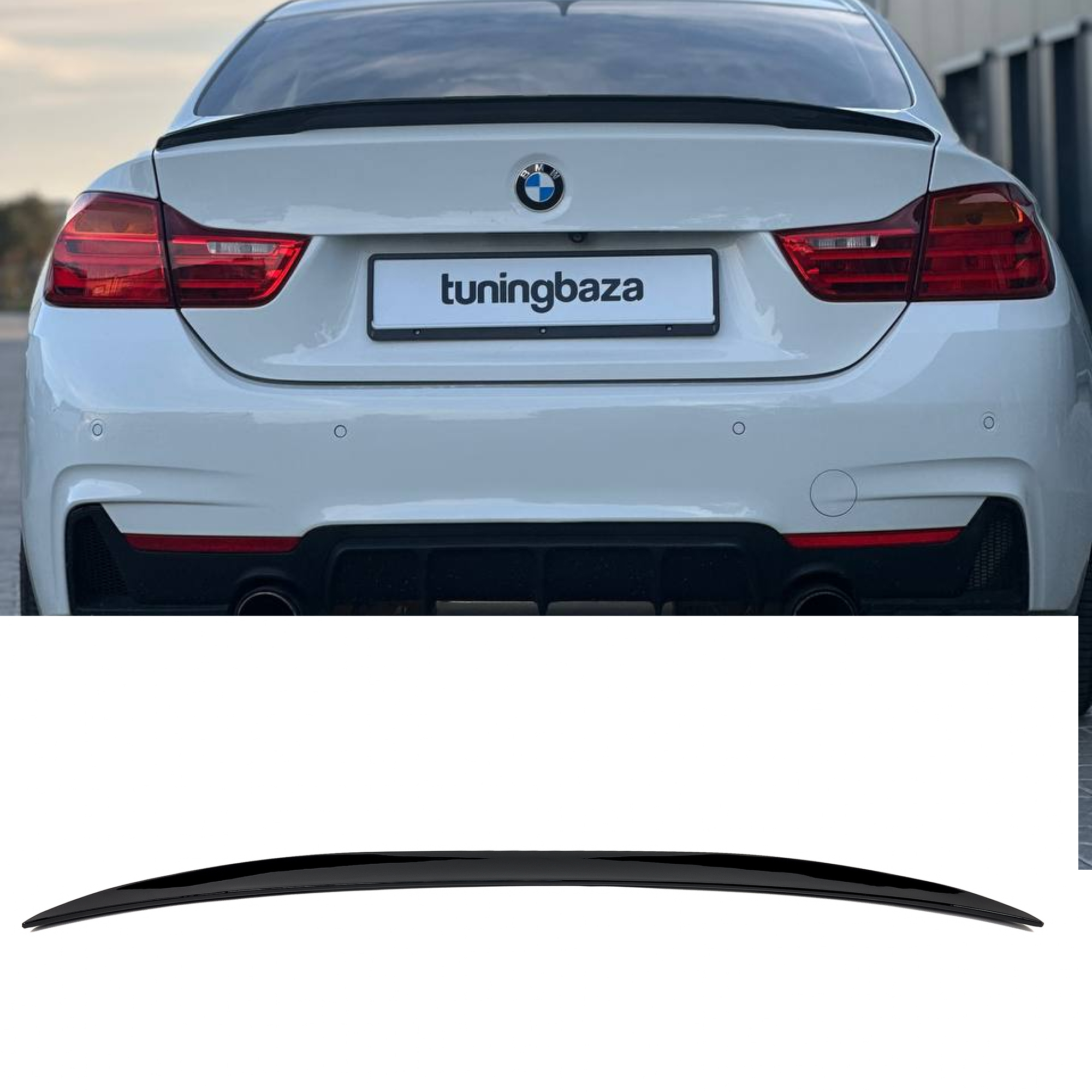 Spoiler na klapę bagażnika BMW F32 M-Performance Czarny Połysk - obrazek 1
