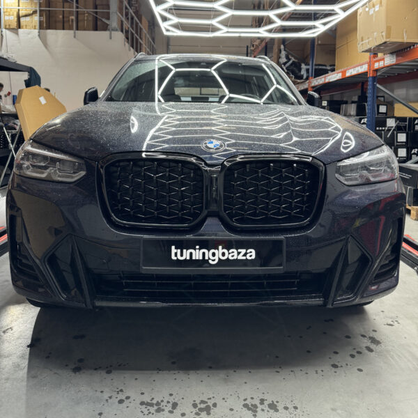 Atrapa Nerki Grill BMW X3/X4 G01/G02 LCI BLACK DIAMOND + CZARNA RAMKA (2021–ON) - obrazek 7