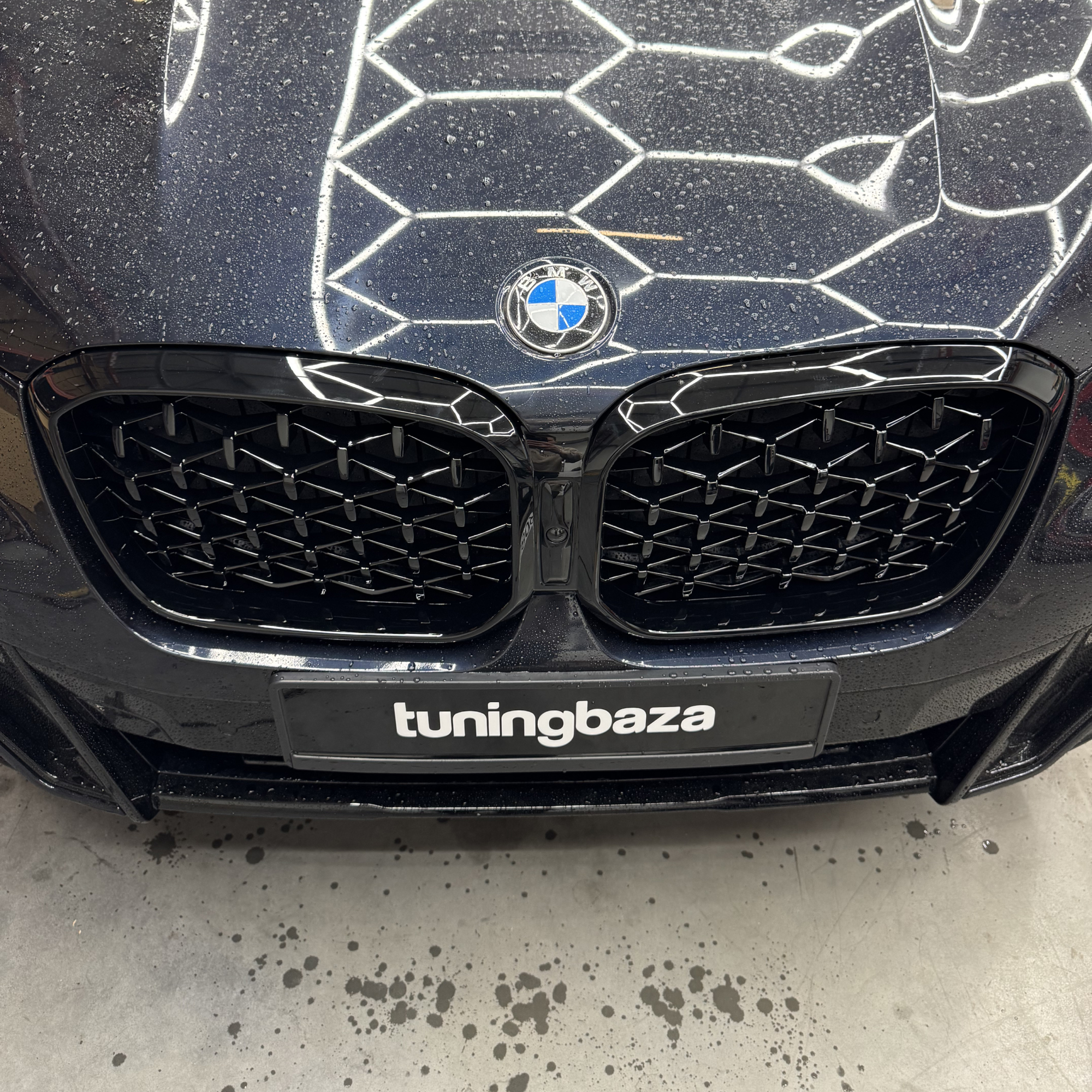 Atrapa Nerki Grill BMW X3/X4 G01/G02 LCI BLACK DIAMOND + CZARNA RAMKA (2021–ON) - obrazek 3