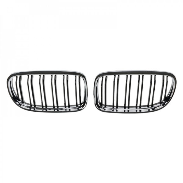 Atrapa nerki BMW Seria 3 E90 / E91 LCI (2008–2012) Czarny połysk + Chromowana ramka - obrazek 4