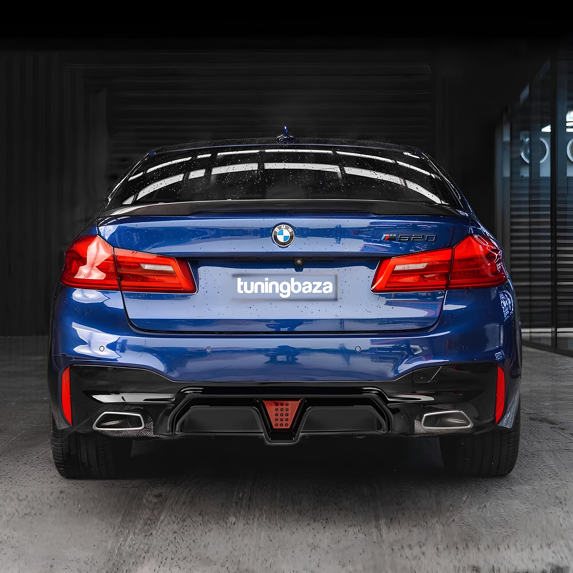 Dyfuzor Tylny BMW G30 M5 CS LED (2016–2023) Czarny Połysk - obrazek 7