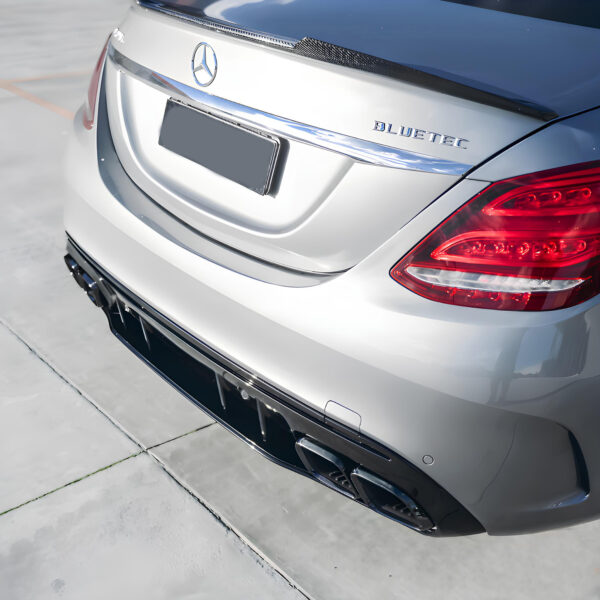 Dyfuzor Tylny Mercedes W205/A205 C63/C43 AMG Czarny Połysk (2015–2021, Przedlift) - obrazek 5