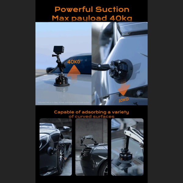 Stabilizator mechaniczny MOVMAX BLADE ARM srebrny z elektryczną przyssawką. - obrazek 8