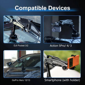 Stabilizator mechaniczny MOVMAX BLADE ARM srebrny z elektryczną przyssawką. - obrazek 9