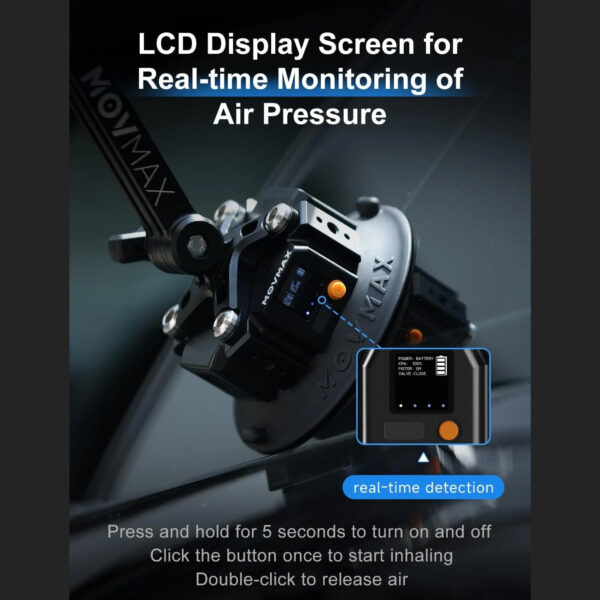 Stabilizator mechaniczny MOVMAX BLADE ARM srebrny z elektryczną przyssawką. - obrazek 4