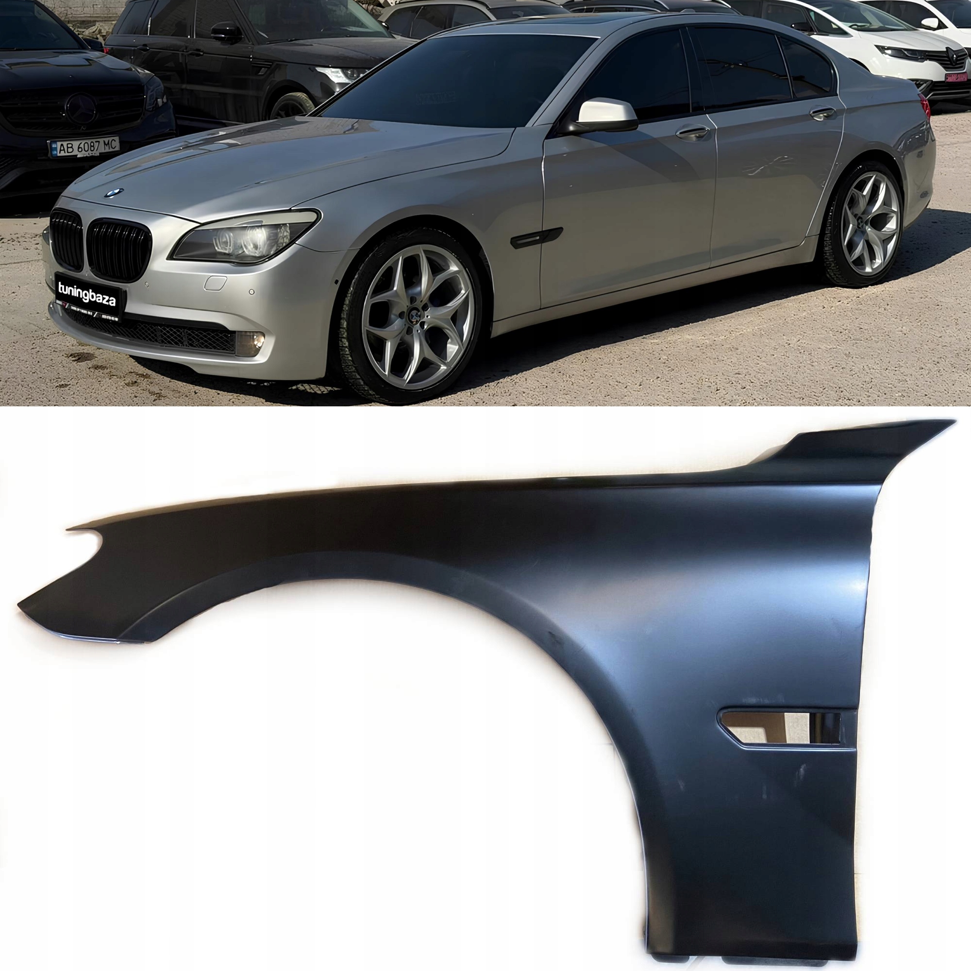 Błotnik Lewy Przedni BMW F01 / F02 / F04 Seria 7 Aluminiowy - obrazek 1