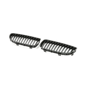 Nerki atrapa grill E90 BMW CZARNY POŁYSK 1 ŻEBRO LCI 3 SERIES 2008–2011 - obrazek 2