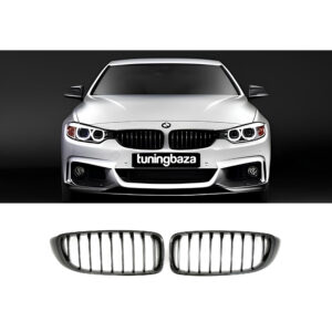 Nerki atrapa grill CZARNY POŁYSK do BMW Serii 4 F32 – 1 ŻEBRO