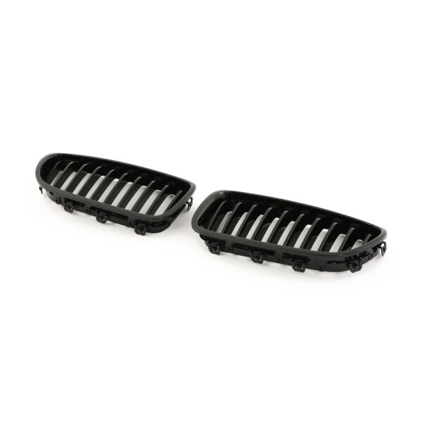 Nerki atrapa grill CZARNY POŁYSK do BMW Serii 5 F10 / F11 – 1 ŻEBRO - obrazek 3
