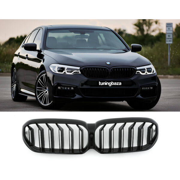Nerki atrapa grill G30 BMW 5 SERIES CZARNY POŁYSK LCI CS STYLE 2020–2024