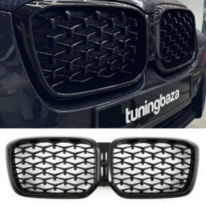 Nerki atrapa grill G01/G02 BMW BLACK DIAMOND + CZARNA RAMKA LCI X3/X4 2021–ON