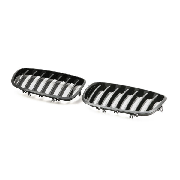 Nerki atrapa grill CZARNY POŁYSK do BMW X5 E70 / X6 E71 – styl SPORT - obrazek 2