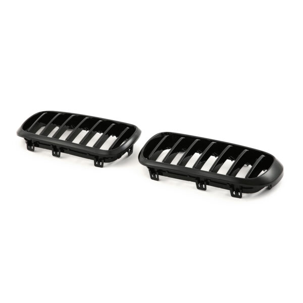 Nerki atrapa grill F15/F16 BMW CZARNY POŁYSK 1 ŻEBRO X5/X6 2013–2018 - obrazek 2