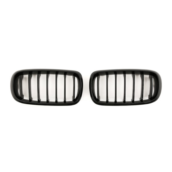 Nerki atrapa grill F15/F16 BMW CZARNY POŁYSK 1 ŻEBRO X5/X6 2013–2018 - obrazek 3