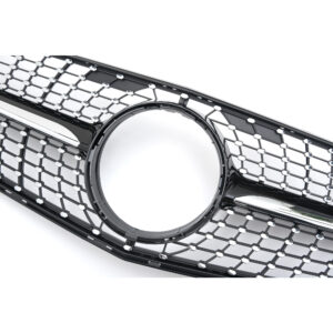 Atrapa Grill Mercedes C-Klasa W204 2007–2014 | Diamond Look | Chrom + Czarny Połysk - obrazek 3