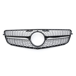 Atrapa Grill Mercedes C-Klasa W204 2007–2014 | Diamond Look | Chrom + Czarny Połysk - obrazek 2