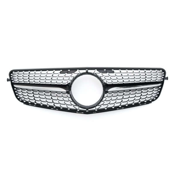 Atrapa Grill Mercedes C-Klasa W204 2007–2014 | Diamond Look | Chrom + Czarny Połysk - obrazek 2
