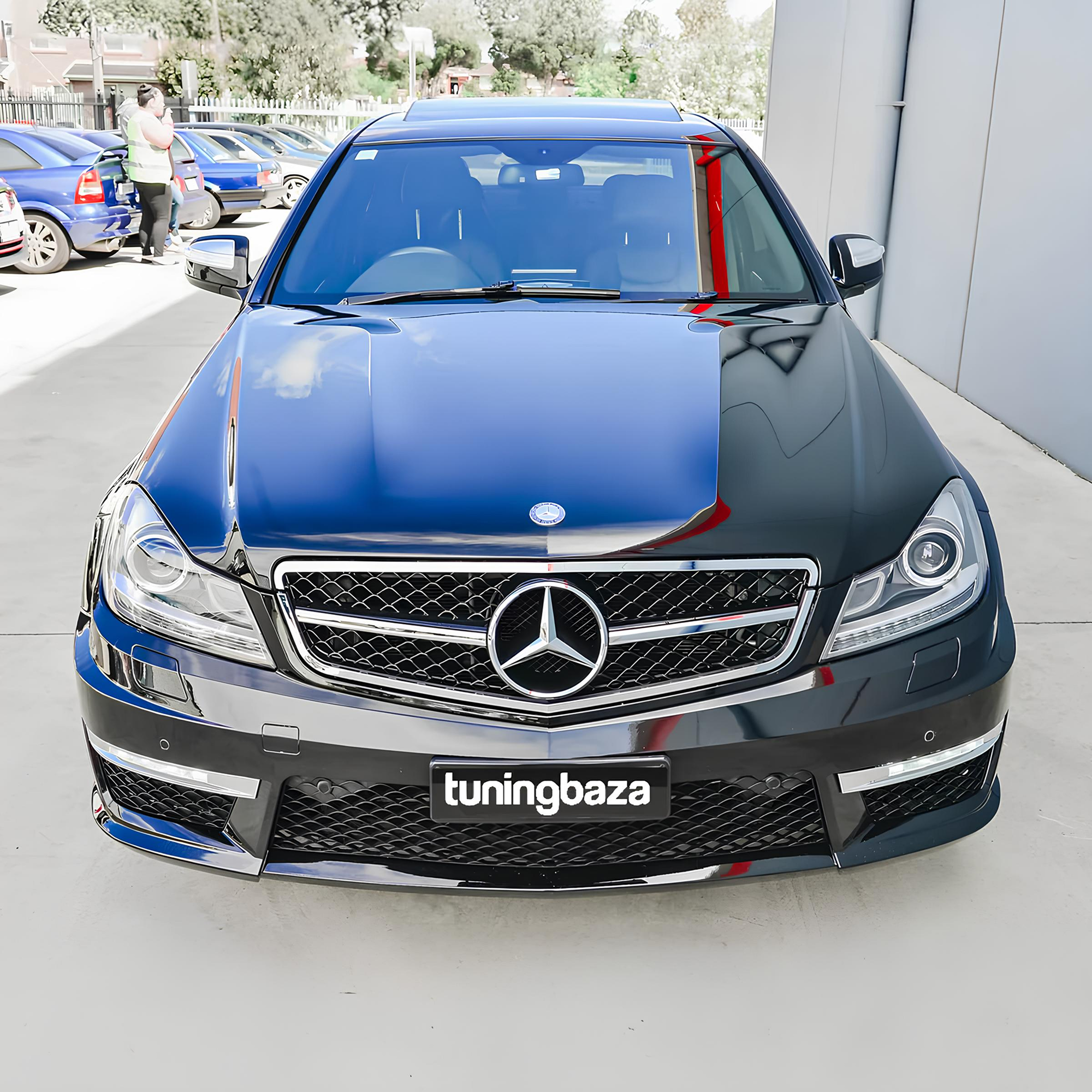Atrapa Grill SPORT Mercedes C-Klasa W204 (2007–2014) | Czarny + Chrom | NIE PASUJE DO C63 AMG - obrazek 6