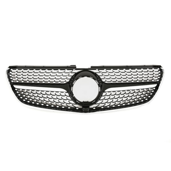 Atrapa grill DIAMOND BLACK Mercedes V-Klasa W447 FACELIFT 04.2019+ | Tylko AMG Line | Czarny Połysk