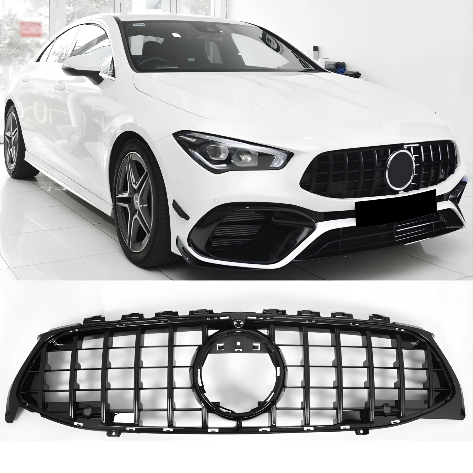 Atrapa Grill GT STYLE CZARNY POŁYSK Mercedes CLA C118 / X118 09/2019–06/2023 (PRE-FACELIFT) - obrazek 1