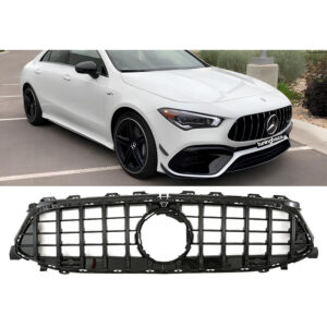 Atrapa grill GT STYLE CZARNY POŁYSK Mercedes CLA C118 / X118 FACELIFT 2023–ON