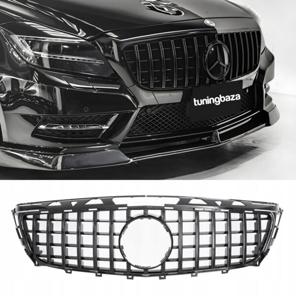 Atrapa Grill PANAMERICANA LOOK Mercedes CLS W218 (2011–2014) | Czarny Połysk