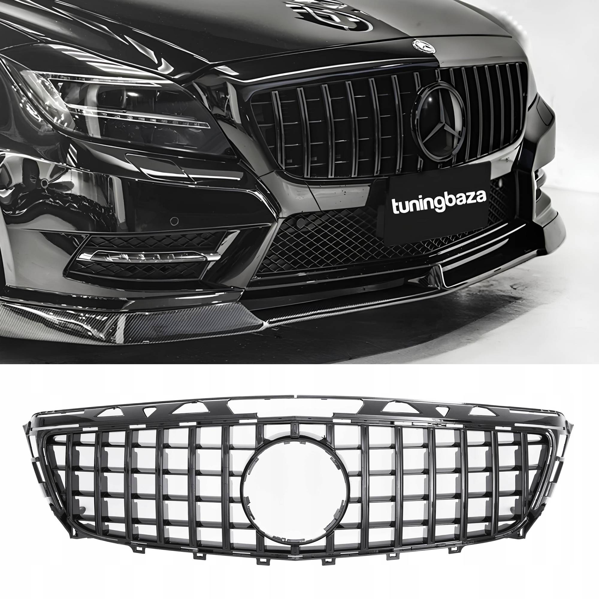 Atrapa Grill PANAMERICANA LOOK Mercedes CLS W218 (2011–2014) | Czarny Połysk - obrazek 1