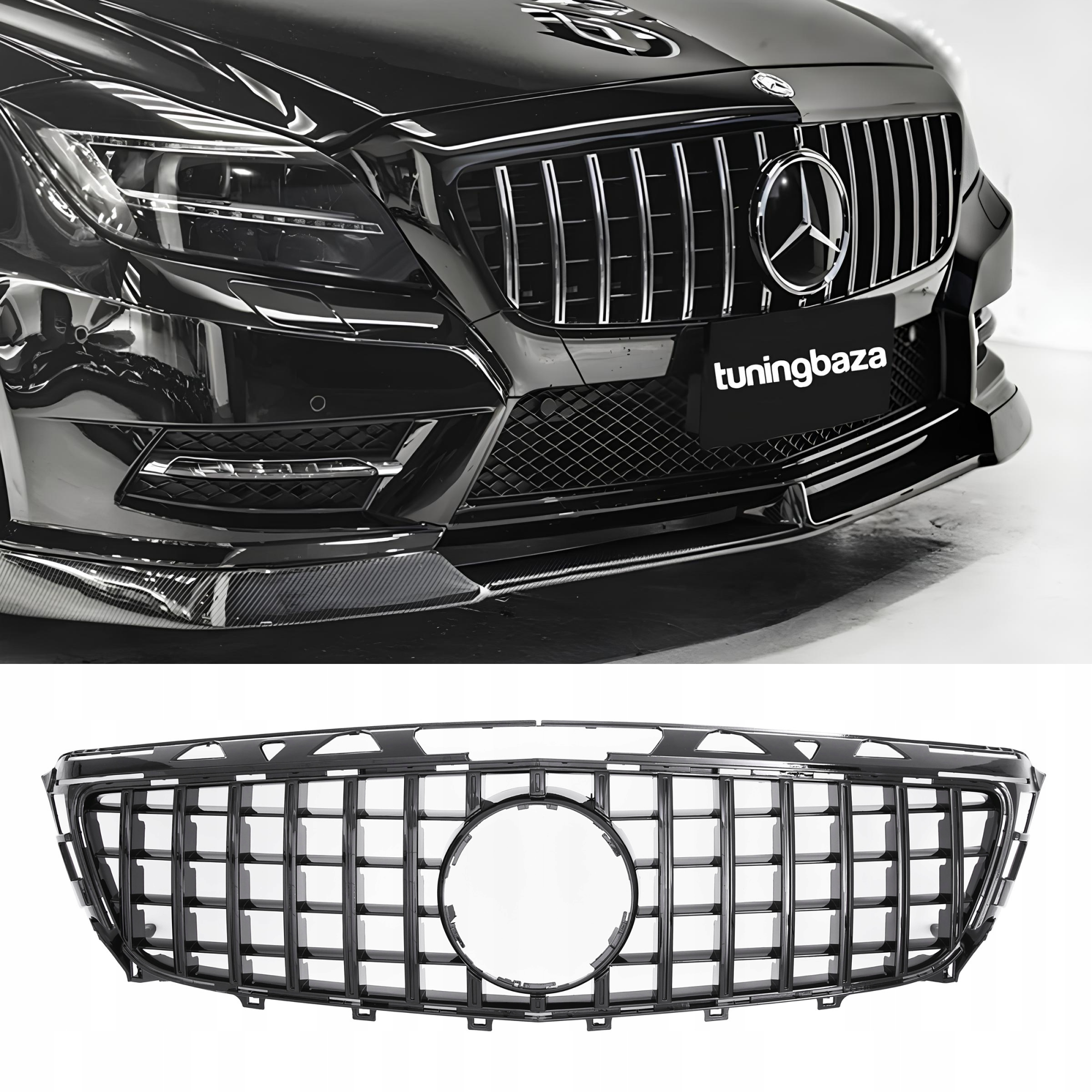 Atrapa Grill PANAMERICANA LOOK Mercedes CLS W218 (2011–2014) | Czarny Połysk  - obrazek 1