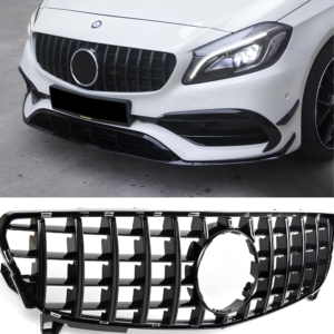 Atrapa Grill Czarny Połysk Mercedes A W176 (2015-2018) AMG Line Distronic