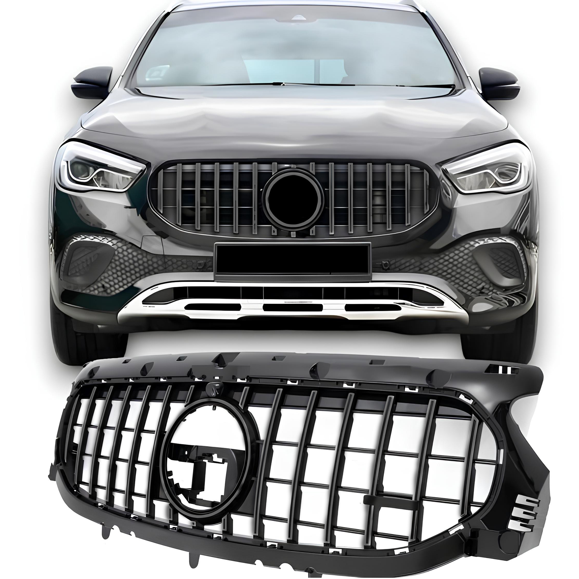 Atrapa Grill GT STYLE Czarny Połysk Mercedes GLA H247 2020–2023 (PRE-FACELIFT) - obrazek 1