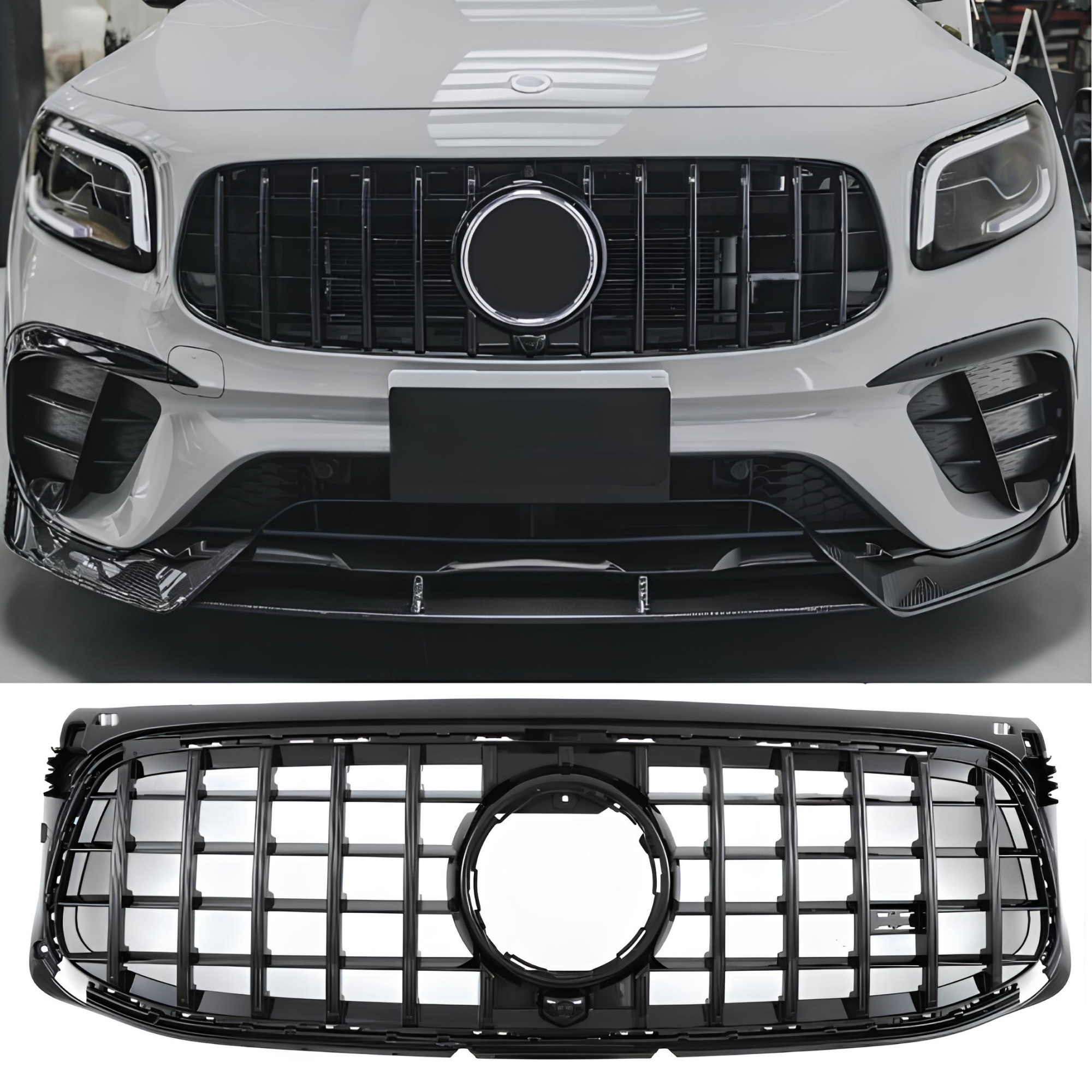 Atrapa Grill GT STYLE ALL BLACK Mercedes GLB X247 AMG LINE PRE-FACELIFT (2019–2023) - obrazek 1