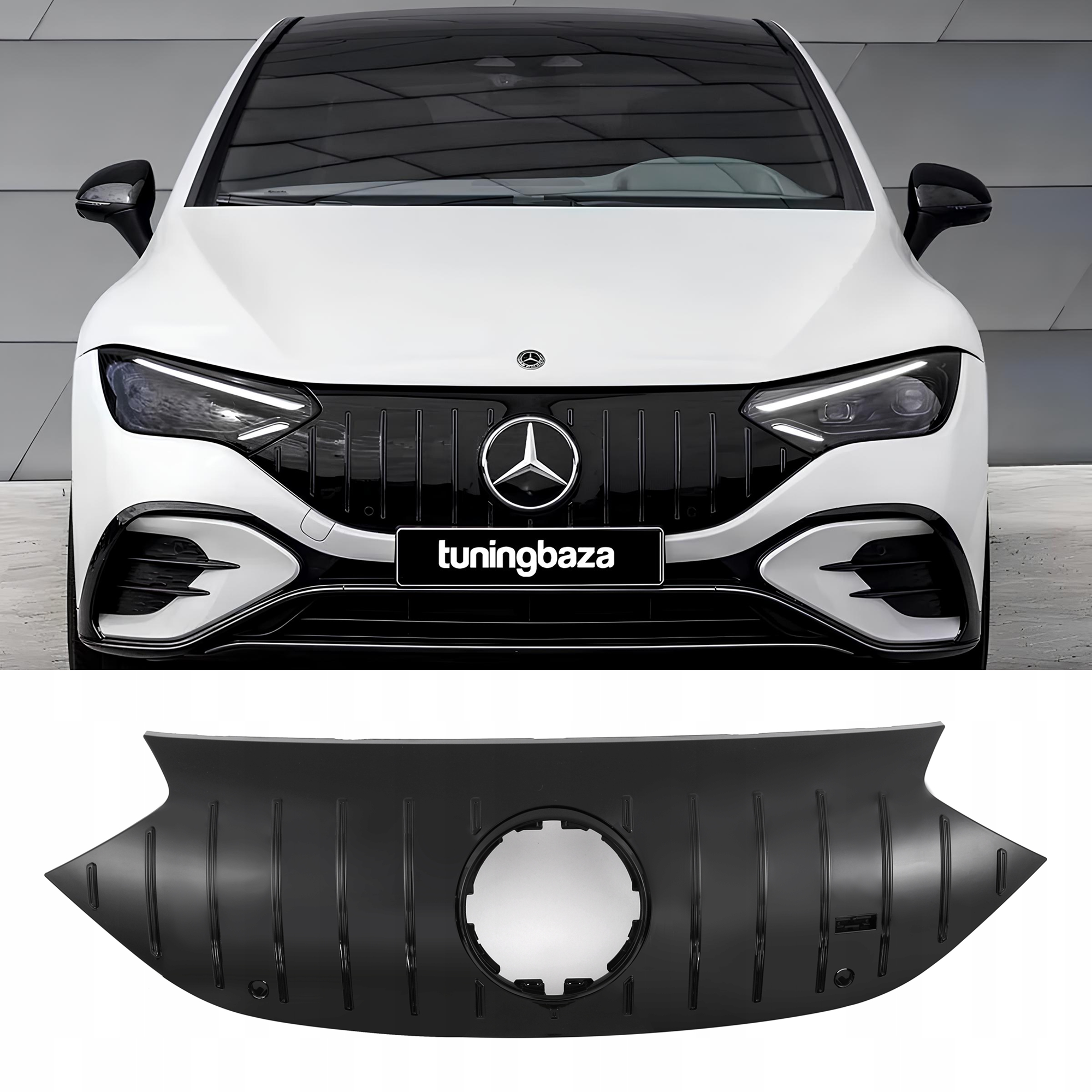 Atrapa Grill GT STYLE Mercedes EQE V295 2022-ON CZARNY POŁYSK (TYLKO AMG-Line) - obrazek 2
