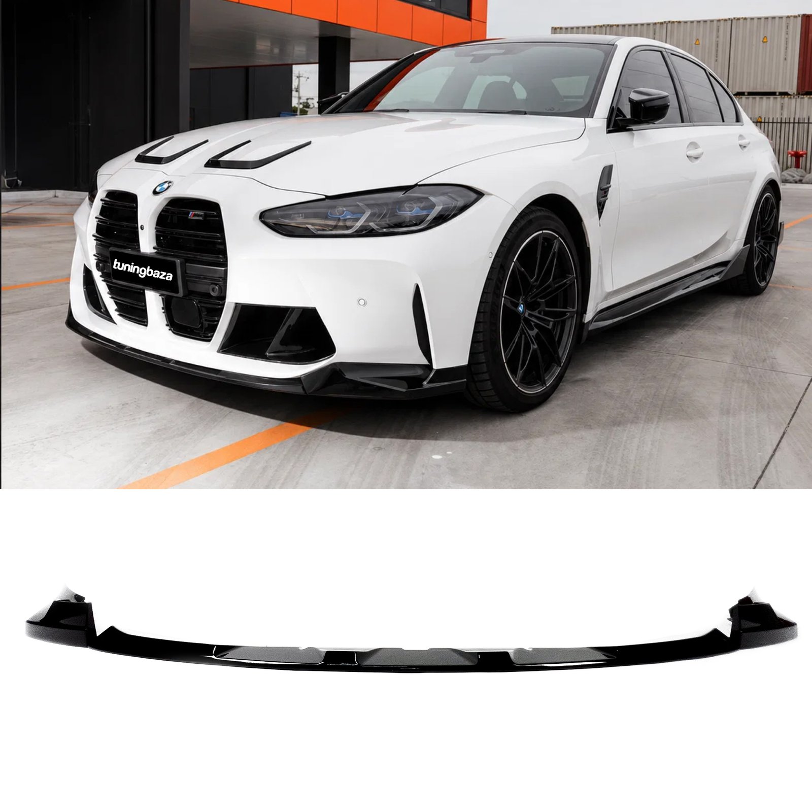 Dokładka Splitter Przód BMW M3 G80 / G81 / M4 G82 / G83 M-Performance Czarny Połysk (2020–2026) - obrazek 3