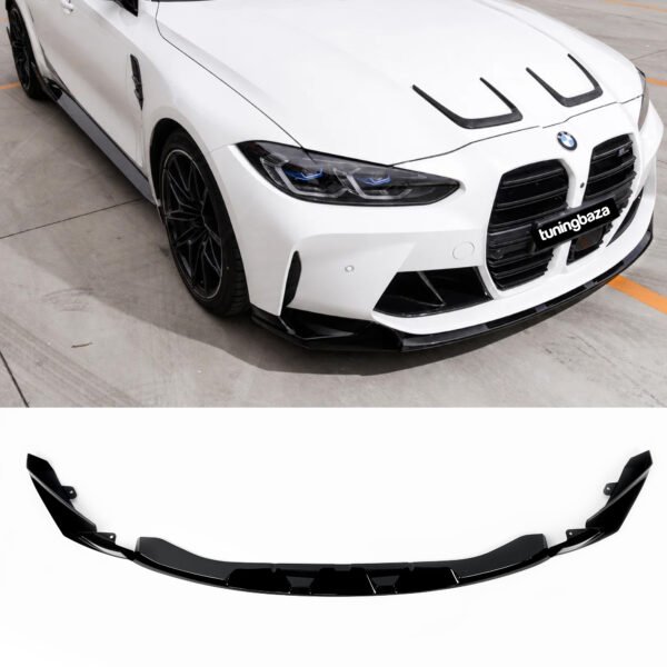 Dokładka Splitter Przód BMW M3 G80 / G81 / M4 G82 / G83 M-Performance Czarny Połysk (2020–2026) - obrazek 2