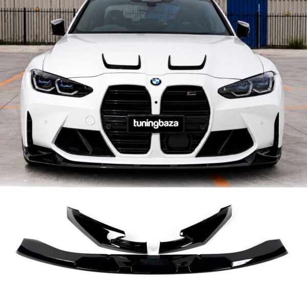 Dokładka Splitter Przód BMW M3 G80 / G81 / M4 G82 / G83 M-Performance Czarny Połysk (2020–2026)