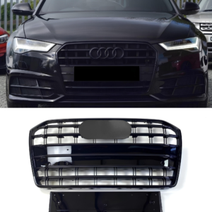 Atrapa grill AUDI A6 C7 / 7.5 LCI (2014–2018) | Czarny połysk | 1:1 zamiennik