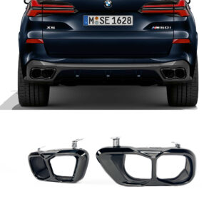Końcówki Wydechu BMW X5 G05 LCI – Czarny Połysk, Podwójne w Stylu M Performance