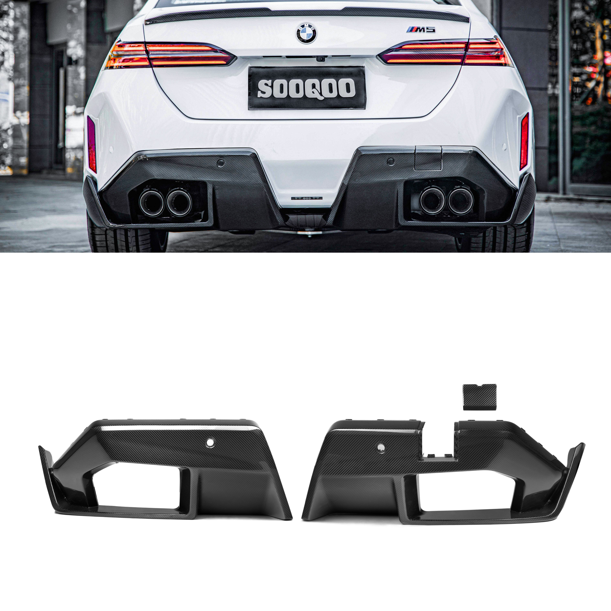 Karbonowy Dyfuzor do BMW G90/G99 M5 w stylu M-Performance - obrazek 1