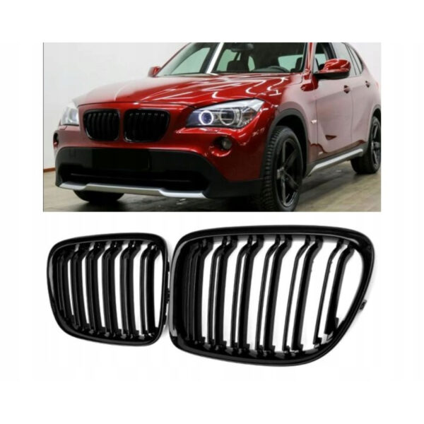 Atrapa grill SPORT BMW X1 E84 2009–2015 | Czarny połysk - obrazek 1