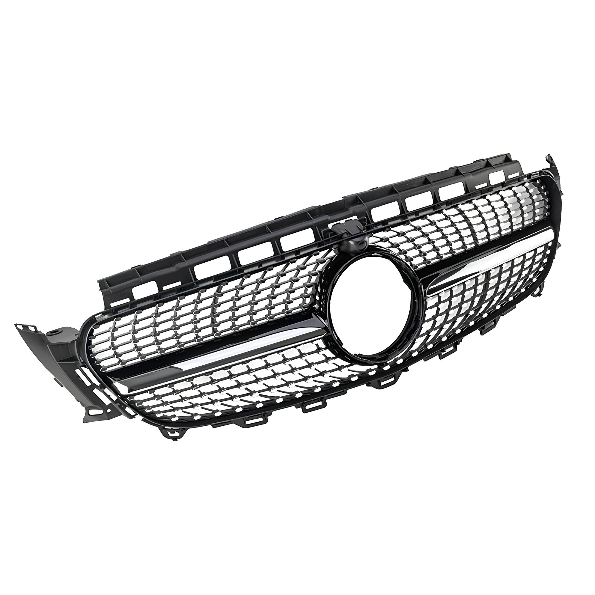 Grill Mercedes-Benz E-Klasy W213 2016–2020 Diamond Style Srebrny + Chrome (Z / BEZ Kamery 360) - obrazek 8